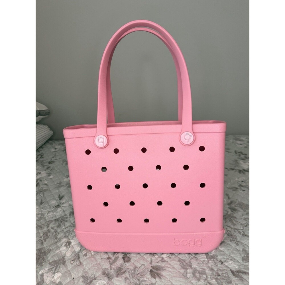 Bogg Bag Bitty Tote Bubblegum Pink Small EVA Beach Pool Bag Waterproof Purse - Picture 2 of 9